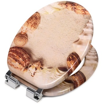 DESKA WC SEDESOWA KLOZETOWA TOALETOWA WOLNOOPADAJACA UNIWERSALNA MDF