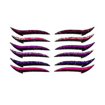 Leniwe przydatne naklejki na eyeliner wielokrotnego użytku sztyft do powiek 6 par różowy + fioletowy