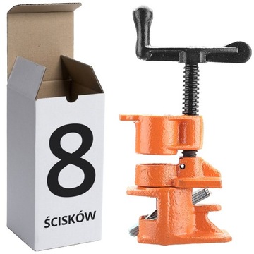 8x Ścisk rurowy 3/4'' Stolarski Bezkońcowy Na rurę