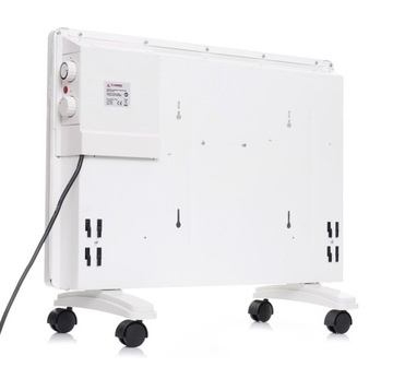 МОЩНЫЙ АЛЮМИНИЕВЫЙ КОНВЕКТОР ЭЛЕКТРИЧЕСКИЙ РАДИАТОР 1500ВТ, 66x50СМ, БЕЛЫЙ