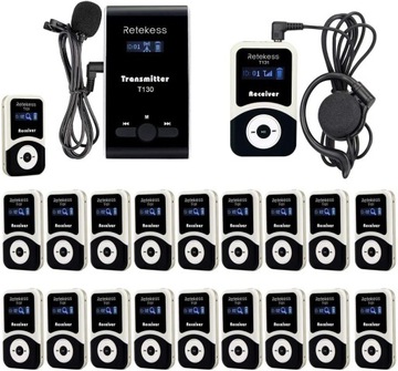 Retekess T130-T131 Bezprzewodowy System Tour Guide, Audio Tour Guide System