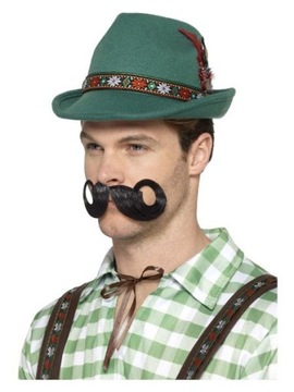 KAPELUSZ BAWARSKI ZIELONY PIÓRKO HAFT OKTOBERFEST