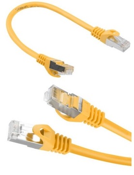 Kabel internetowy LAN ETHERNET kat 6 FTP RJ45 0.25m Skrętka Pomarańczowy