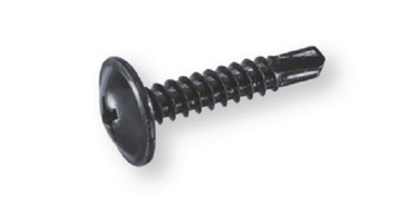 Wkręt samowiercący czarny 4,8x25mm, 100szt Berner
