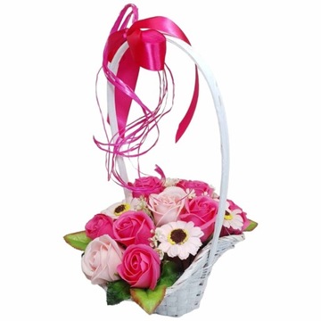 Букет-корзина из мыльных цветов АРОМАТНЫЙ УНИКАЛЬНЫЙ ПОДАРОК ​​ПОДАРОК ​​ДЛЯ ЖЕНЩИНЫ