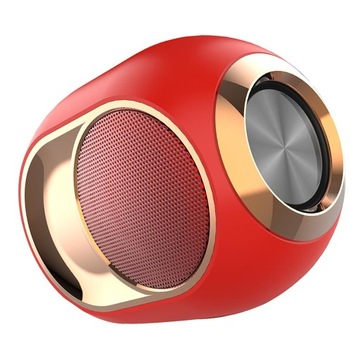 Głośnik dwukanałowy z możliwością ładowania przez USB/TF AUX Voice, czerwony