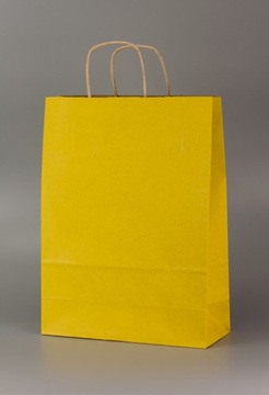 Torba torebka papierowa Żółta 240x100x320 10sz
