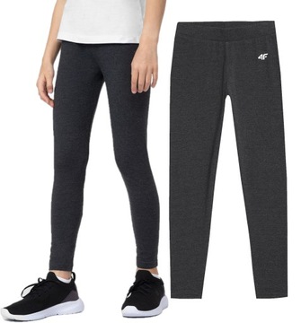 DZIEWCZĘCE LEGGINSY DZIANINOWE 4F GETRY TTIGF038 164