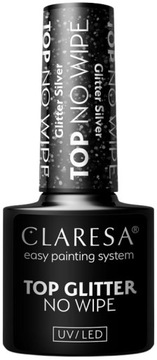TOP NO WIPE GLITTER SILVER CLARESA Ze srebrnymi drobinami Bez przecierania