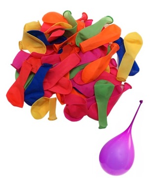 BALONY BOMBY WODNE KOLOROWE BALON NA WODĘ MIX