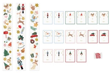 Рождественские наклейки и бирки - С Рождеством!