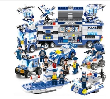 moje miasto policja klocki chłopiec transformator roboty samochodzik radiowóz