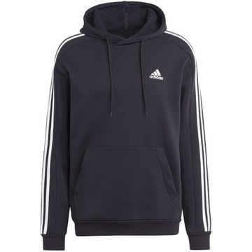 Bluza męska adidas essentials fleece 3-stripes hoodie czarna ib4028 2XL