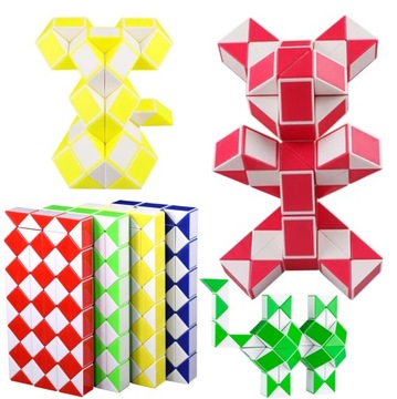 WĄŻ UKŁADANKA ZABAWKA ŁAŃCUCH KREATYWNY GRA 3szt