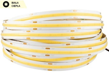Taśma LED COB 24V 5M rolka NEON pasek linia ciepła 1141lm/m 12W/m mocna