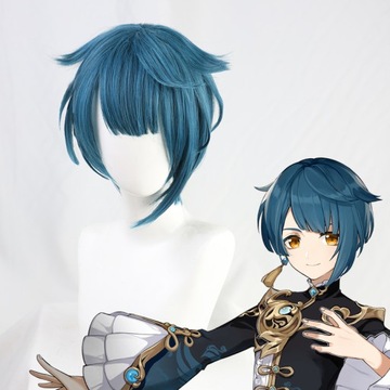 Cosplay Wig Genshin Impact Xingqiu Xing Qiu peruka