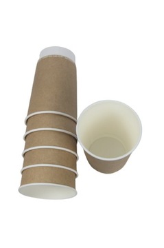 KUBEK 400/550 ml PAPIEROWY DWUŚCIENNY BRĄZ 20szt.