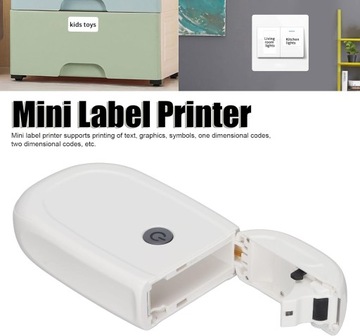 Мини-портативный принтер этикеток, черно-белый термопринтер без чернил