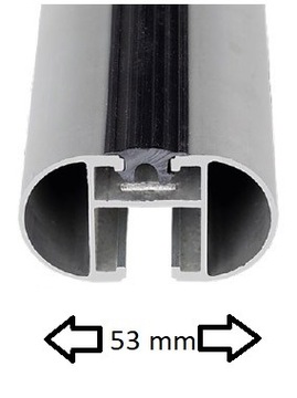 BELKI ALUMINIOWE BAGAŻNIKA DACHOWEGO AERO 1,4 M Z ZAMKIEM (KPL 2 SZT.) AMOS