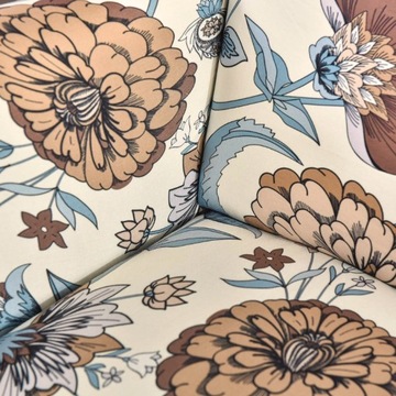 ЭЛАСТИЧНЫЙ ГЛАДКИЙ ПРИНТ С ГРАФИКОЙ ЦВЕТОВ БЕЖЕВЫЙ ПОКРЫТИЕ НА СТУЛ