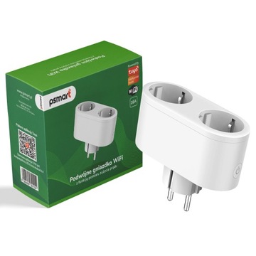 PSMART INTELIGENTNE PODWÓJNE GNIAZDKO 2X POMIAR ZUŻYCIA WIFI TUYA