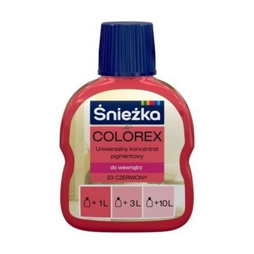 Śnieżka Colorex Pigment 100ml czerwony 23 barwnik do farby barwienia