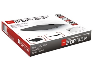 СТЕКЛЯННАЯ ПОЛКА ДЛЯ ДЕКОДЕРА 300x250x5 НАСТЕННЫЙ ТВ RTV DVD DVBT OPTICUM ЧЕРНЫЙ