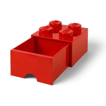 LEGO 40051730 POJEMNIK Z SZUFLADĄ 4 CZERWONY 2X2
