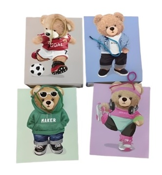 Torebka Papierowa Prezentowa Torba Na Prezent Urodziny Miś 24x18 cm