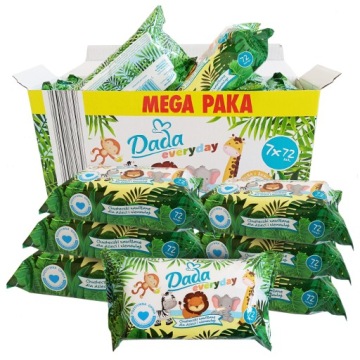 DADA ЕЖЕДНЕВНЫЕ ВЛАЖНЫЕ САЛФЕТКИ 7X72 ШТ