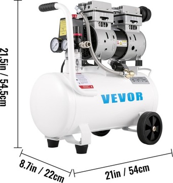 VEVOR Compressor Безмасляный компрессор 25л Тихий