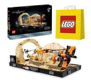 LEGO 75380 Star Wars - Diorama: Wyścig ścigaczy w Mos Espa + torebka