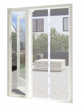 ДВЕРНАЯ СЕТКА МОСКИТНАЯ С МАГНИТОМ 100x210 БЕЛАЯ