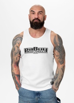 Męski Tank Top Koszulka Pitbull Rib Classic Boxing Bezrękawnik Podkoszulek