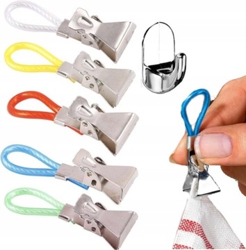 ВЕШАЛКИ ДЛЯ ПОЛОТЕНЕЦ И ОДЕЖДЫ С ЗАЖИМОМ 5 шт.