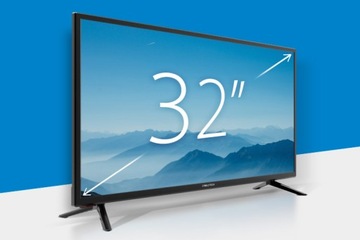 Телевизор 32 дюйма со светодиодной подсветкой HD READY DVB-T2 HEVC 2X HDMI USB ПРОСТОЙ ДИСТАНЦИОННЫЙ КАБЕЛЬНЫЙ ТЕХНИК