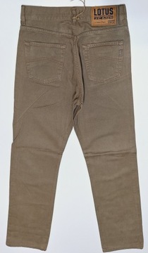 Spodnie damskie bawełna 100% kolor beżowy prosta nogawka firma Lotus r. 29