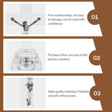 Фигурки Креста Иисуса Распятие Стеклянное Украшение