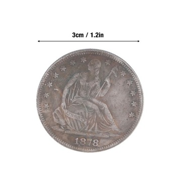 Винтажный американский латунный серебряный доллар США 1878 года