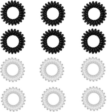 Spiralne gumki do wosów, plastikowe opaski do w