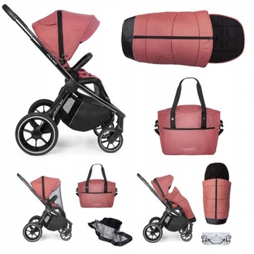 MUUVO QUICK 3.0 CHROME SPACERÓWKA DO 22KG PRZODEM TYŁEM PINK +TORBA DODATKI