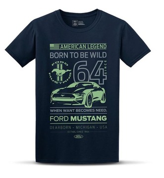 KOSZULKA FORD MUSTANG BORN NIEBIESKA rozm. M