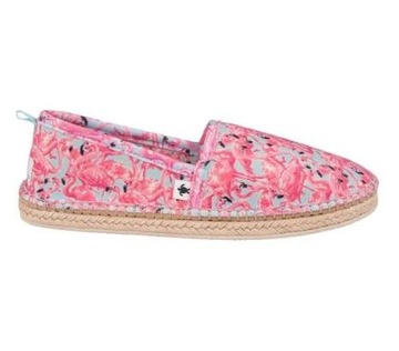 Espadryle damskie wsuwane Simply Southern w flamingo lekkie płaskie r. 39