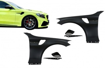 Błotniki Przednie do Mercedes Klasy C W205 S205 C205 A205 2014-2020 GT Look