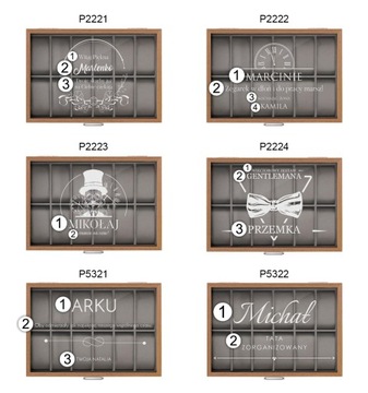 КОРОБКА-ОРГАНИЗАТОР ДЛЯ ЧАСОВ С ГРАВИРОВКОЙ 12 шт + БЕСПЛАТНО