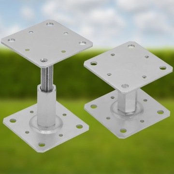 ОПОРА ОСНОВНОЙ СТОЙКИ РАЗМЕРОМ 110X110MM, РЕГУЛИРОВКА ПО ВЕРТИКЕ