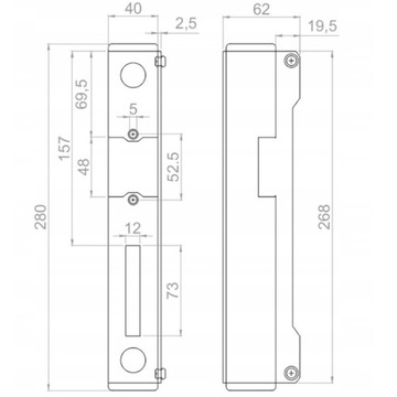 КАССЕТА + ЭЛЕКТРИЧЕСКИЙ ЗАМОК 12В ДЛЯ ВОРОТ С ПАМЯТЬЮ СЛАБОТОКОВЫЙ ЗАМОК АНТРАЦИТОВЫЙ