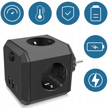 РОЗЕТКИ CUBE РОЗЕТКИ CUBE с 2x USB, USB-C 7-в-1