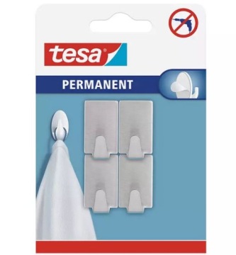 TESA Haczyk permanentny 4szt. S kwadratowy - 66612