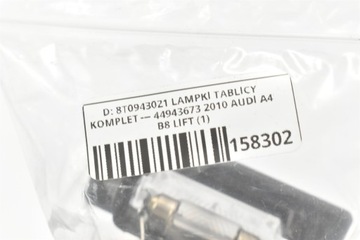 LAMPY TABULKY SPZ KOMPLET 8T0943021 AUDI A4 B8 Q5 8R A5 8T YETI